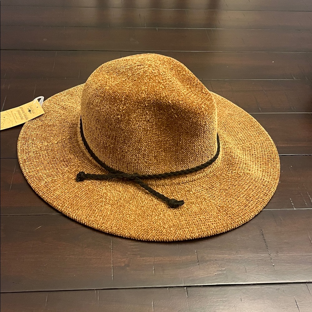 Britt’s Knits Getaway Foldable Panama Bucket Hat Packable Chenille Chestnut OS - Picture 9 of 13